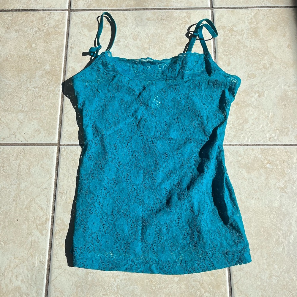 Cosabella amore blue lace tank top